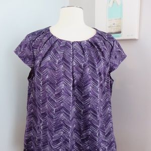 Anne Klein Purple XL Short Sleeve Top